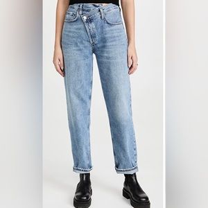 Agolde Criss Cross Upsized Jeans in Eternal. Size 27.